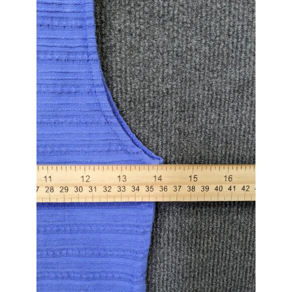 Anthropologie 9-H15 Tank Top Women XS Textured Crochet Cornflower Postage Stamp - Picture 8 of 10